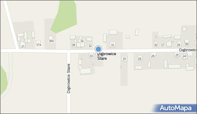 Dąbrowice Stare, Dąbrowice Stare, 33a, mapa Dąbrowice Stare