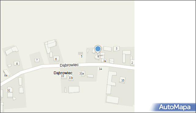 Dąbrowiec, Dąbrowiec, 4, mapa Dąbrowiec