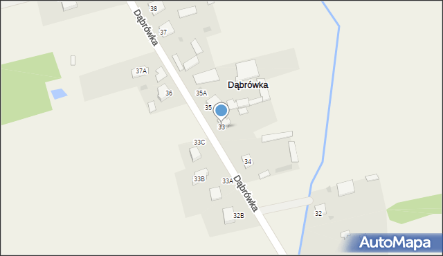 Dąbrówka, Dąbrówka, 33, mapa Dąbrówka