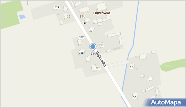 Dąbrówka, Dąbrówka, 33A, mapa Dąbrówka