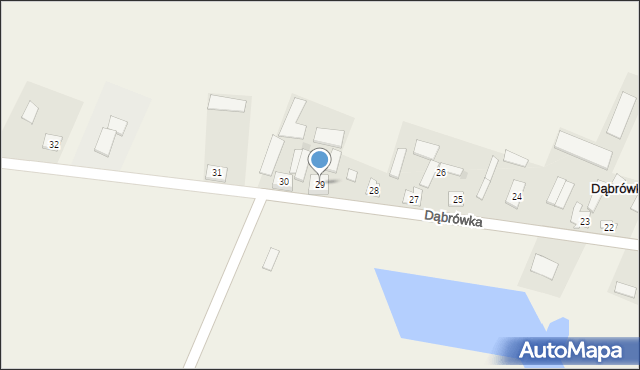 Dąbrówka, Dąbrówka, 29, mapa Dąbrówka