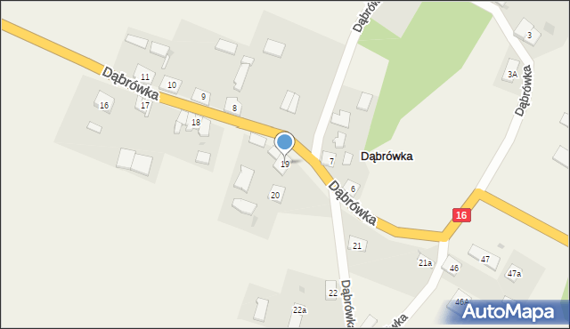 Dąbrówka, Dąbrówka, 19, mapa Dąbrówka