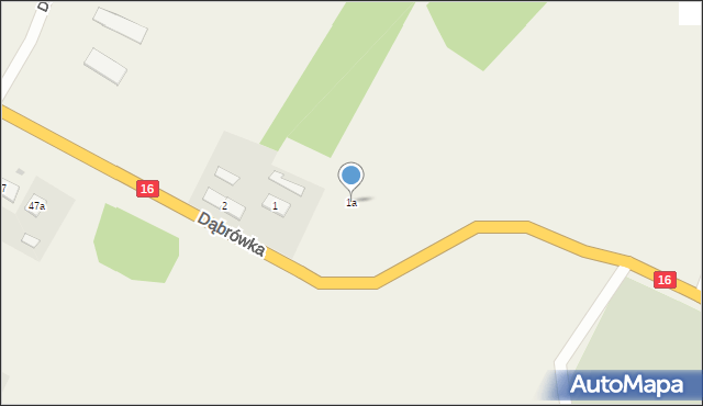 Dąbrówka, Dąbrówka, 1a, mapa Dąbrówka