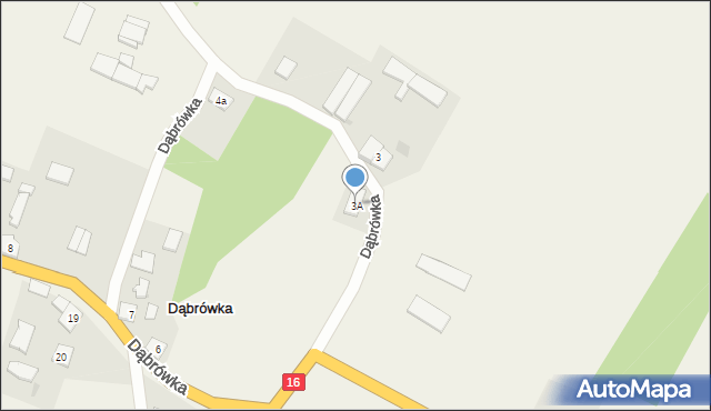 Dąbrówka, Dąbrówka, 3A, mapa Dąbrówka