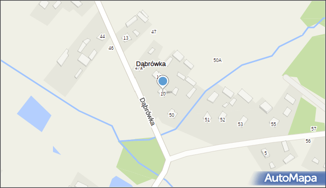 Dąbrówka, Dąbrówka, 10, mapa Dąbrówka