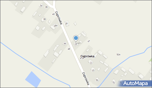 Dąbrówka, Dąbrówka, 13, mapa Dąbrówka