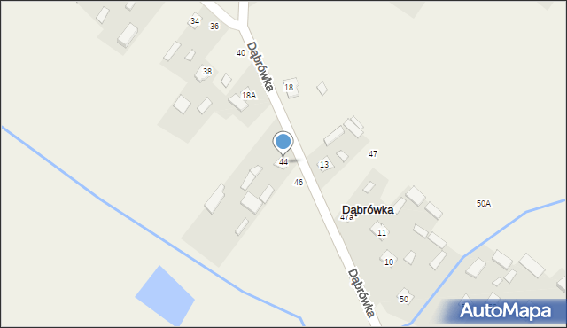 Dąbrówka, Dąbrówka, 14, mapa Dąbrówka