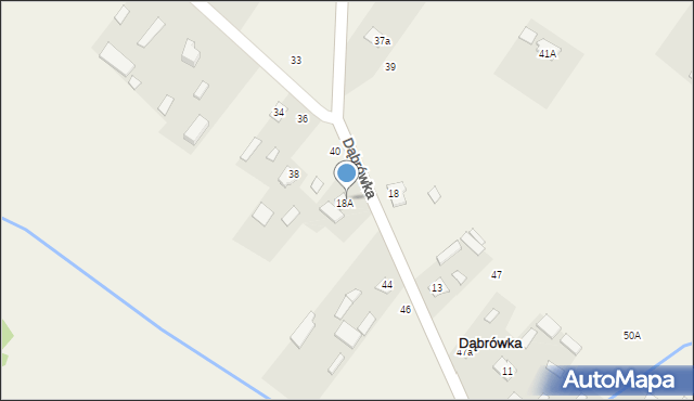 Dąbrówka, Dąbrówka, 42, mapa Dąbrówka