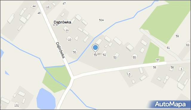 Dąbrówka, Dąbrówka, 51, mapa Dąbrówka