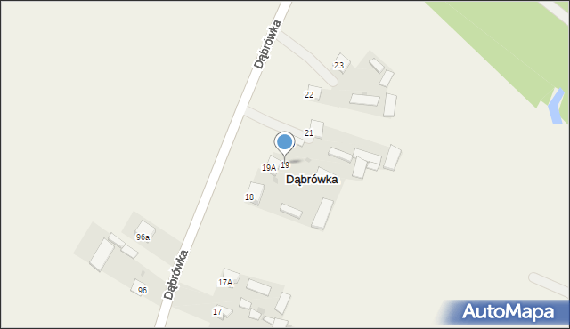 Dąbrówka, Dąbrówka, 19, mapa Dąbrówka