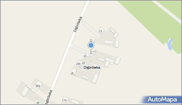 Dąbrówka, Dąbrówka, 21, mapa Dąbrówka