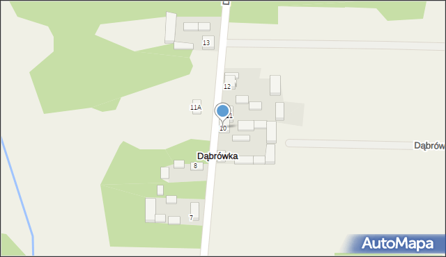 Dąbrówka, Dąbrówka, 10, mapa Dąbrówka