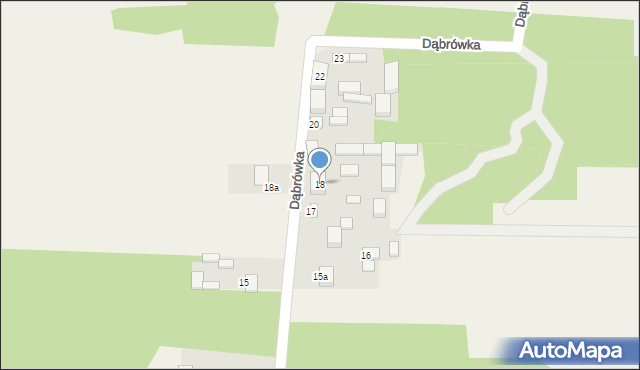 Dąbrówka, Dąbrówka, 18, mapa Dąbrówka