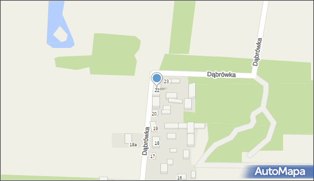 Dąbrówka, Dąbrówka, 22, mapa Dąbrówka