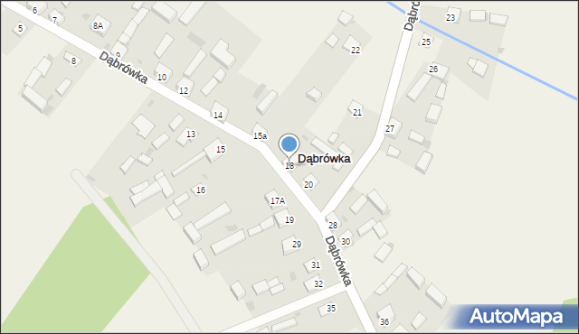 Dąbrówka, Dąbrówka, 18, mapa Dąbrówka