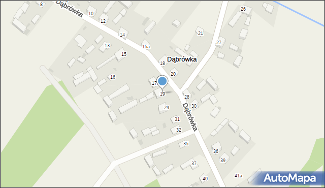 Dąbrówka, Dąbrówka, 19, mapa Dąbrówka