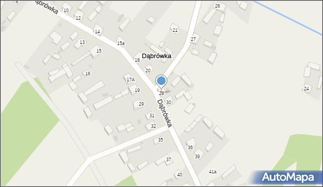 Dąbrówka, Dąbrówka, 28, mapa Dąbrówka