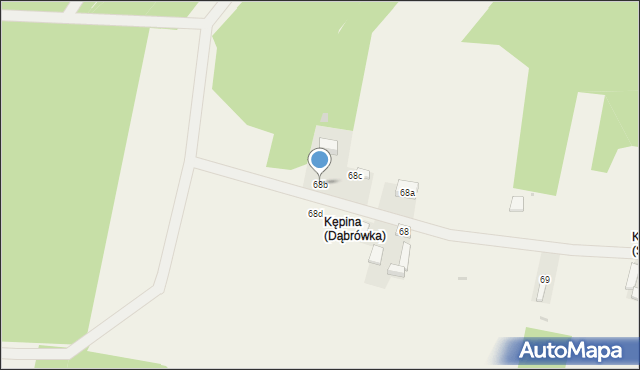 Dąbrówka, Dąbrówka, 68b, mapa Dąbrówka