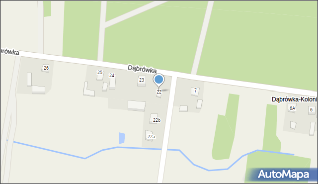 Dąbrówka, Dąbrówka, 22, mapa Dąbrówka