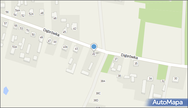 Dąbrówka, Dąbrówka, 41, mapa Dąbrówka