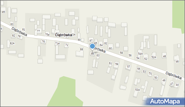 Dąbrówka, Dąbrówka, 66, mapa Dąbrówka