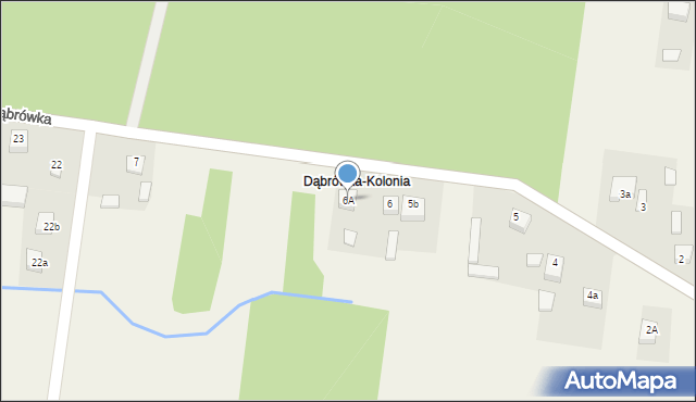Dąbrówka, Dąbrówka, 6A, mapa Dąbrówka