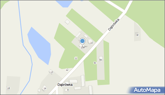 Dąbrówka, Dąbrówka, 10a, mapa Dąbrówka