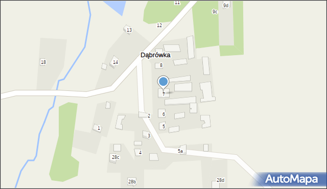 Dąbrówka, Dąbrówka, 7, mapa Dąbrówka