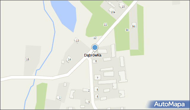 Dąbrówka, Dąbrówka, 9, mapa Dąbrówka