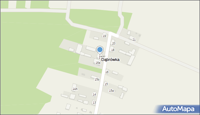 Dąbrówka, Dąbrówka, 17, mapa Dąbrówka