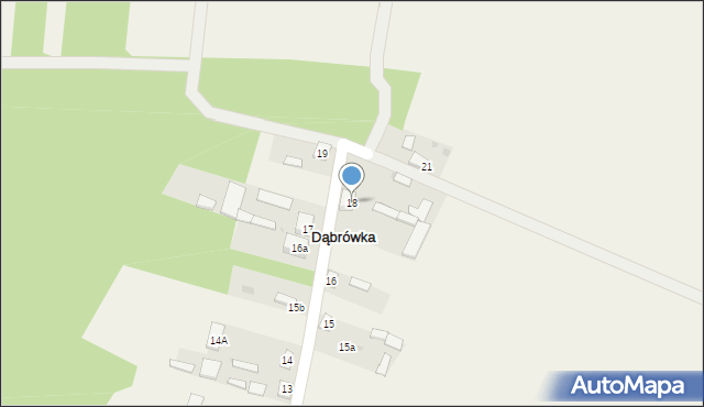 Dąbrówka, Dąbrówka, 18, mapa Dąbrówka