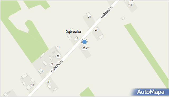 Dąbrówka, Dąbrówka, 26A, mapa Dąbrówka