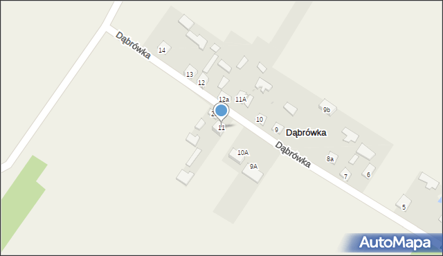 Dąbrówka, Dąbrówka, 11, mapa Dąbrówka