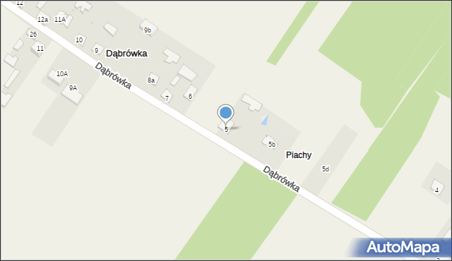 Dąbrówka, Dąbrówka, 5, mapa Dąbrówka