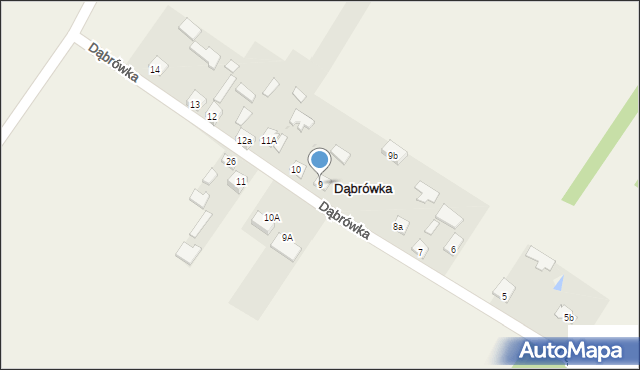 Dąbrówka, Dąbrówka, 9, mapa Dąbrówka