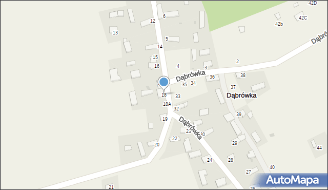 Dąbrówka, Dąbrówka, 18, mapa Dąbrówka