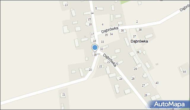 Dąbrówka, Dąbrówka, 19, mapa Dąbrówka