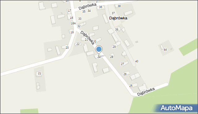 Dąbrówka, Dąbrówka, 24, mapa Dąbrówka