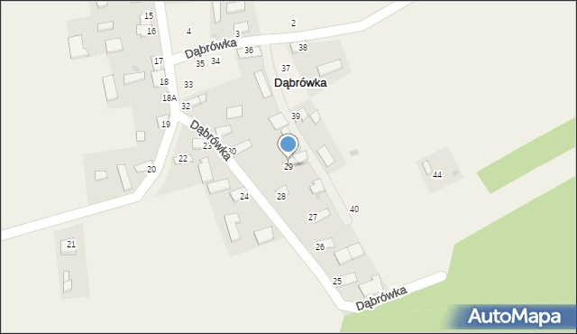Dąbrówka, Dąbrówka, 29, mapa Dąbrówka