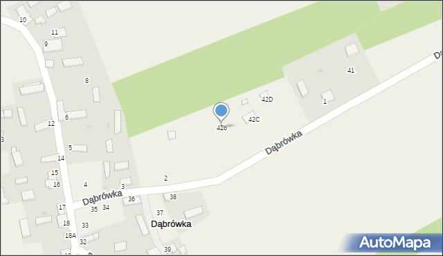 Dąbrówka, Dąbrówka, 42b, mapa Dąbrówka