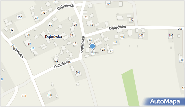 Dąbrówka, Dąbrówka, 11, mapa Dąbrówka