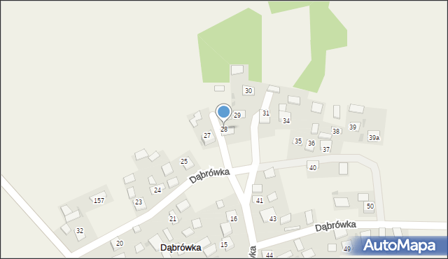 Dąbrówka, Dąbrówka, 28, mapa Dąbrówka