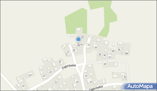 Dąbrówka, Dąbrówka, 29, mapa Dąbrówka