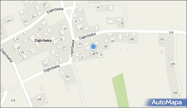 Dąbrówka, Dąbrówka, 46, mapa Dąbrówka