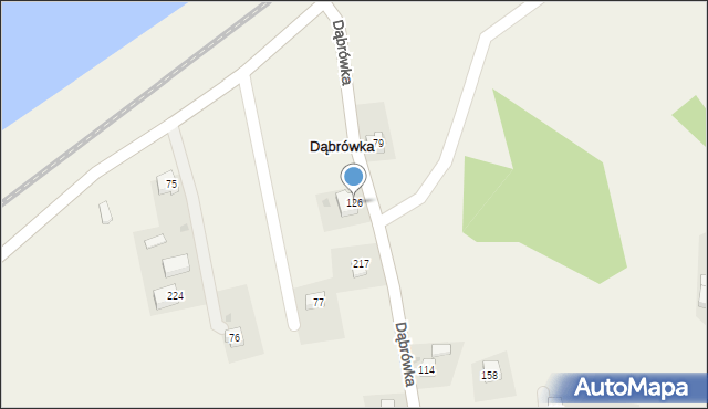 Dąbrówka, Dąbrówka, 126, mapa Dąbrówka