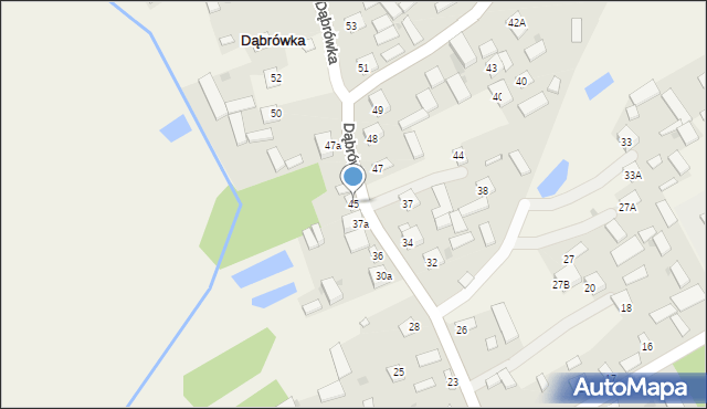 Dąbrówka, Dąbrówka, 45, mapa Dąbrówka