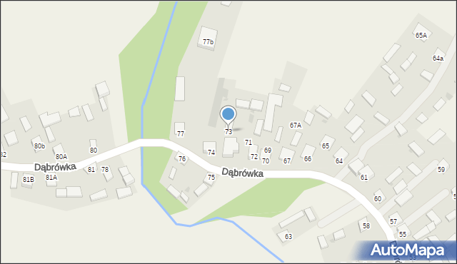 Dąbrówka, Dąbrówka, 73, mapa Dąbrówka