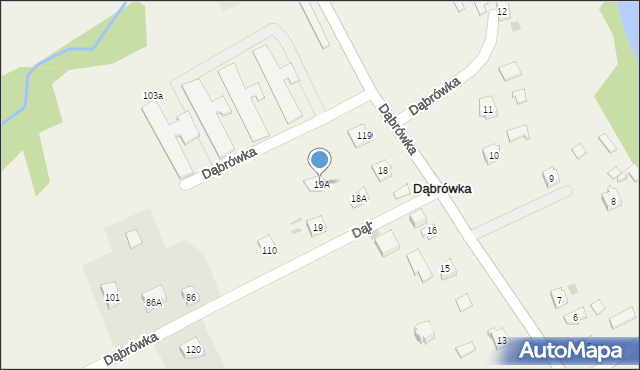 Dąbrówka, Dąbrówka, 19A, mapa Dąbrówka