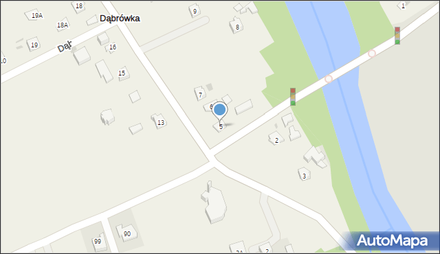 Dąbrówka, Dąbrówka, 5, mapa Dąbrówka