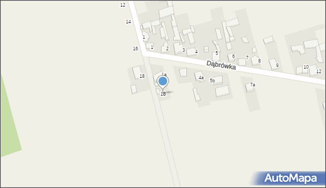 Dąbrówka, Dąbrówka, 1B, mapa Dąbrówka